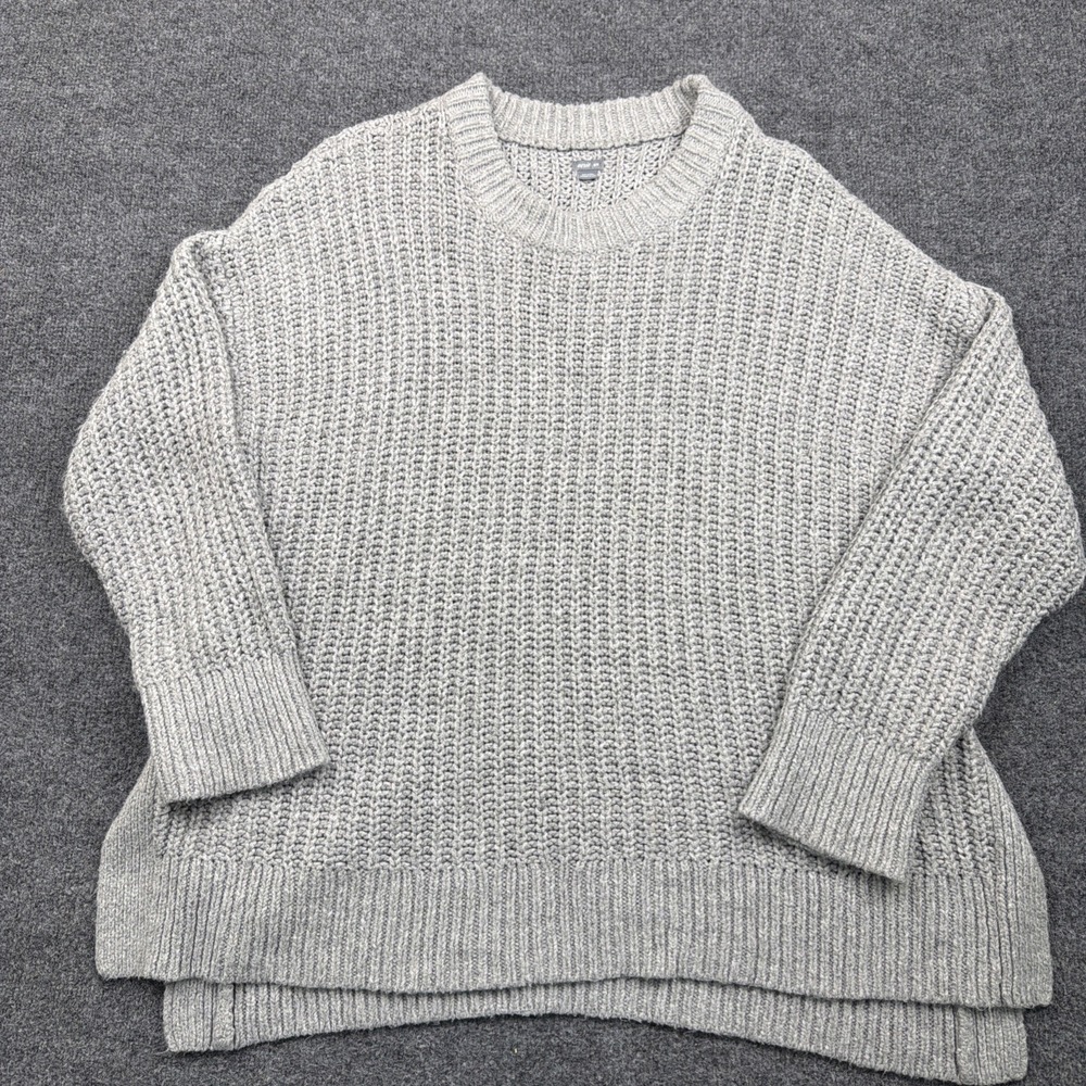 Aerie Women's Cable Mock Neck Sweater‎ Chunky Pullover Size Medium Long Sleeve
